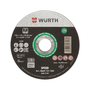 Wurth Cut-Off Disc SPEED plus for Stainless Steel 125 x 0.8 x 22.23mm